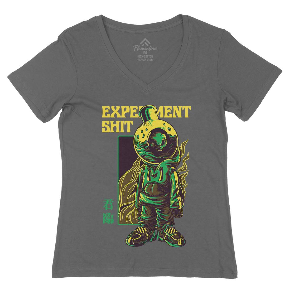 Experiment Womens Organic V-Neck T-Shirt Space D766