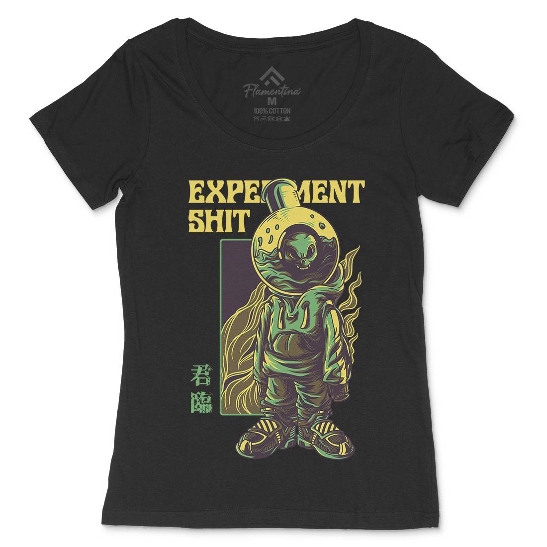 Experiment Womens Scoop Neck T-Shirt Space D766