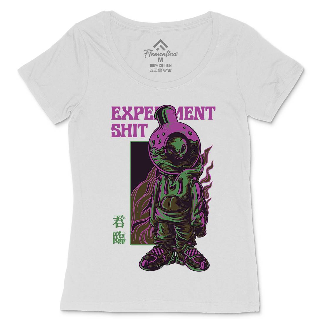 Experiment Womens Scoop Neck T-Shirt Space D766