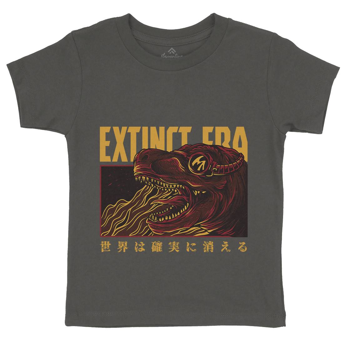 Extinct Era Kids Organic Crew Neck T-Shirt Animals D767
