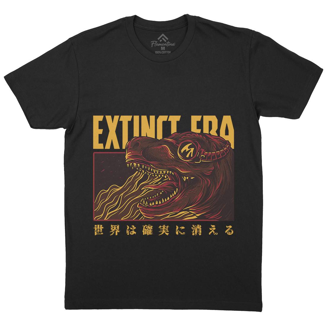 Extinct Era Mens Organic Crew Neck T-Shirt Animals D767