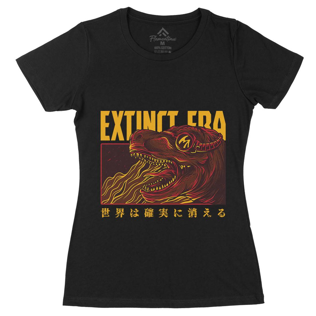 Extinct Era Womens Organic Crew Neck T-Shirt Animals D767