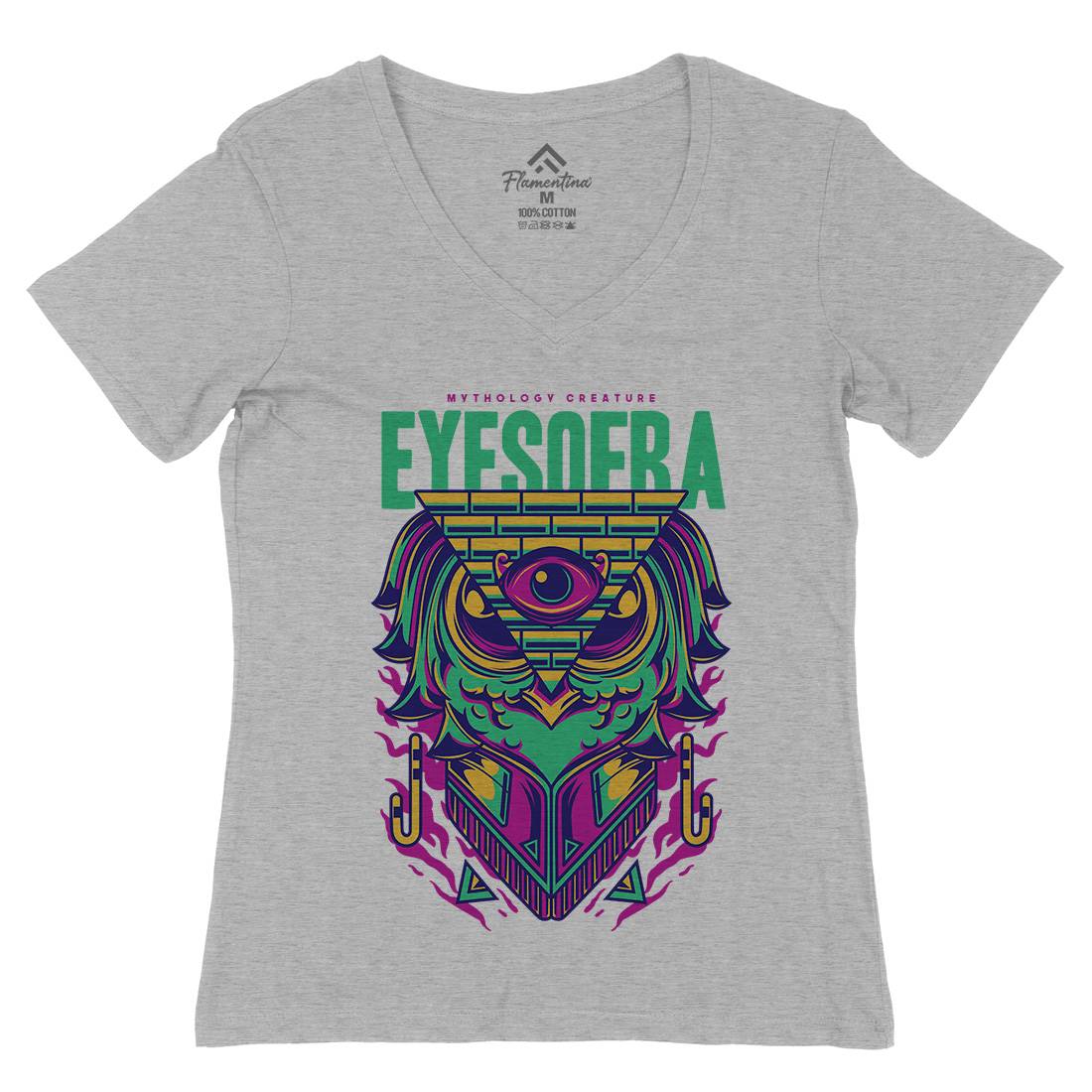 Eyes Of Ra Womens Organic V-Neck T-Shirt Warriors D768