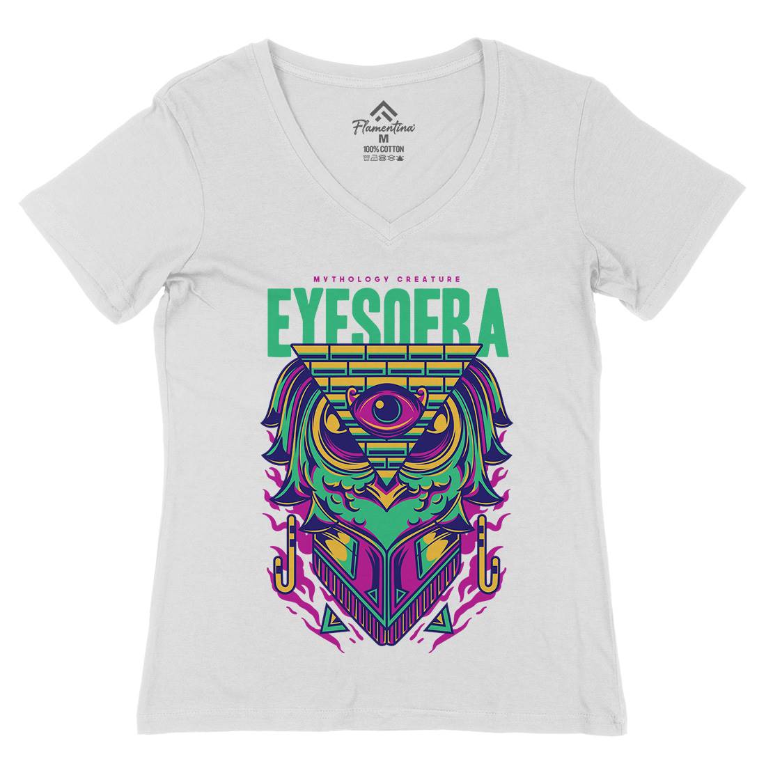 Eyes Of Ra Womens Organic V-Neck T-Shirt Warriors D768