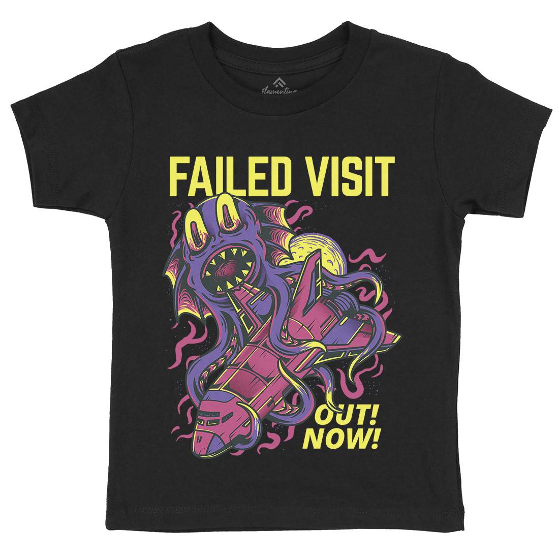 Failed Visit Kids Organic Crew Neck T-Shirt Space D769