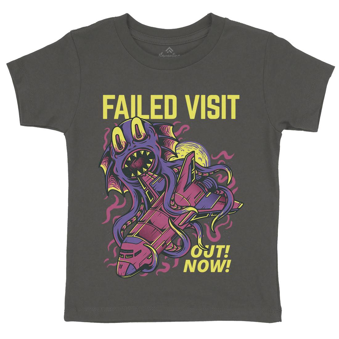 Failed Visit Kids Crew Neck T-Shirt Space D769