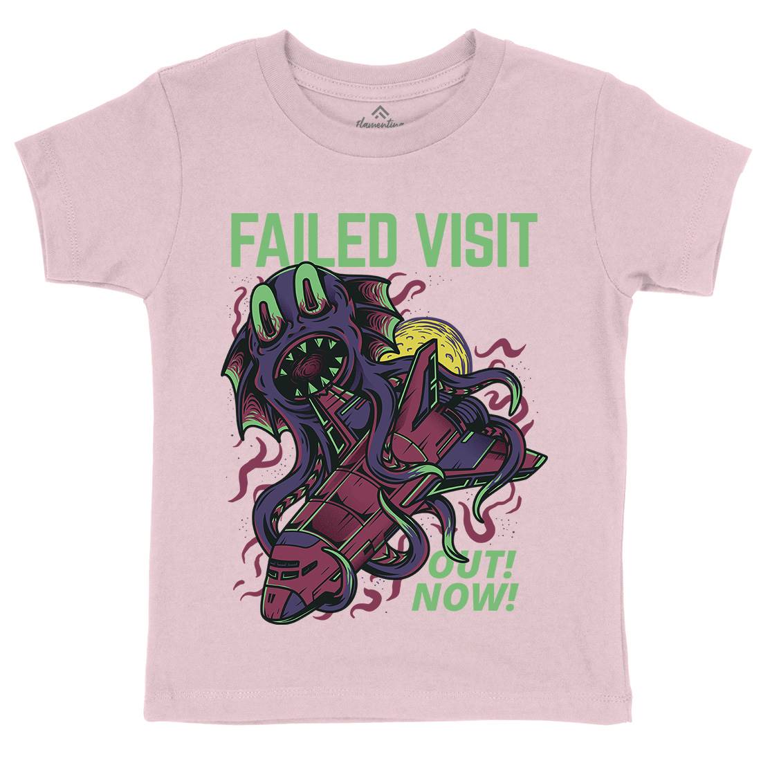 Failed Visit Kids Organic Crew Neck T-Shirt Space D769