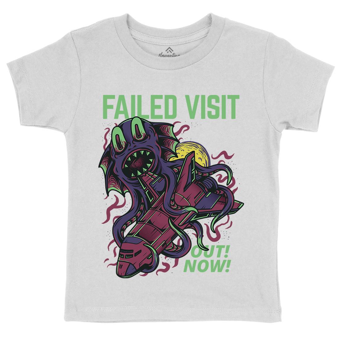 Failed Visit Kids Crew Neck T-Shirt Space D769