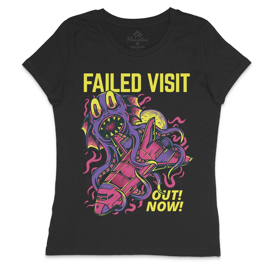 Failed Visit Womens Crew Neck T-Shirt Space D769