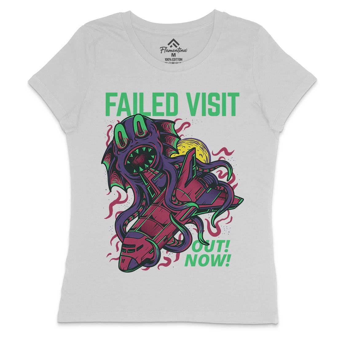 Failed Visit Womens Crew Neck T-Shirt Space D769
