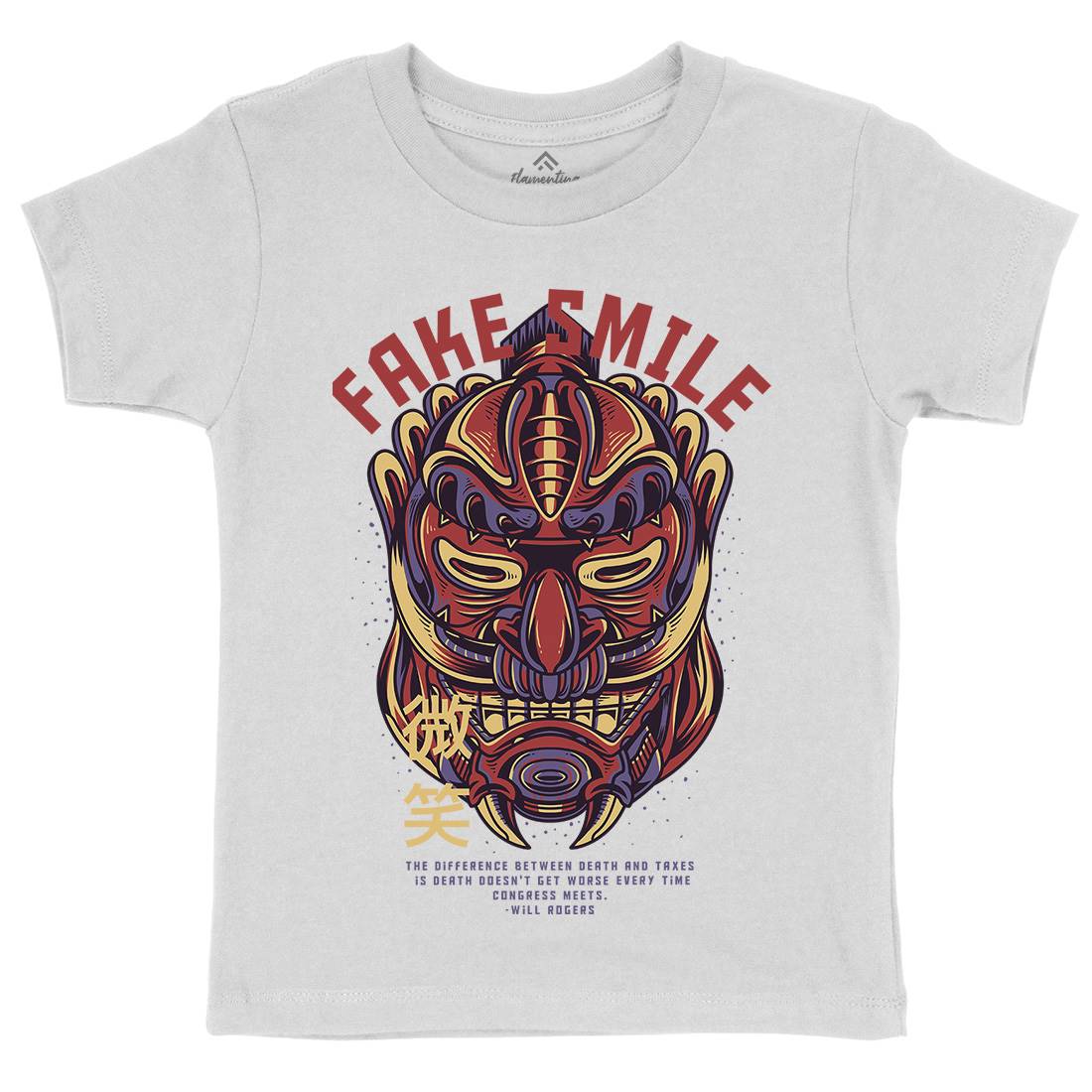 Fake Smile Kids Organic Crew Neck T-Shirt Warriors D770