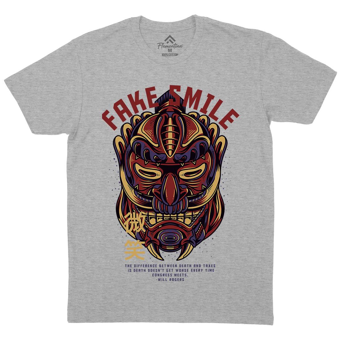 Fake Smile Mens Crew Neck T-Shirt Warriors D770