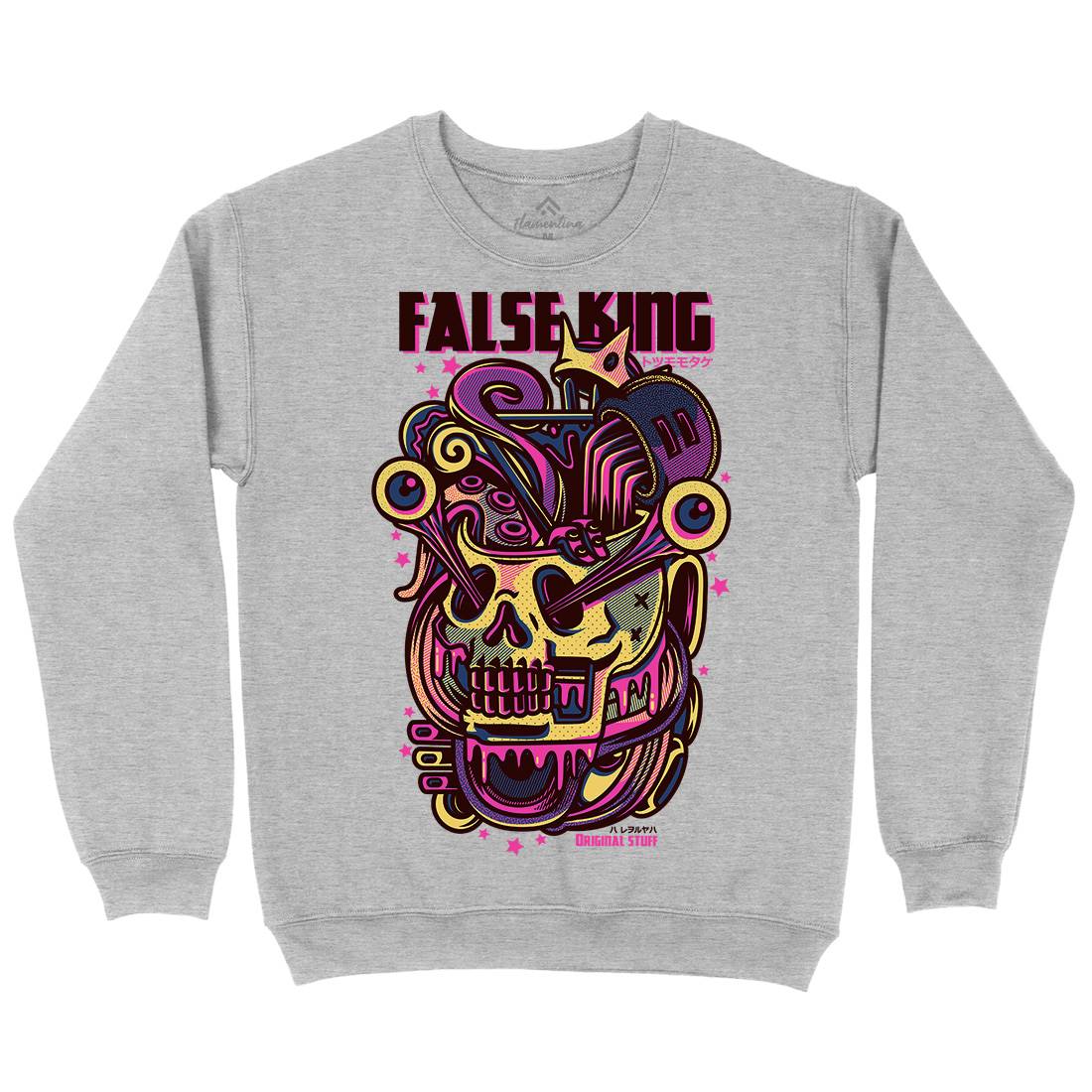 False King Mens Crew Neck Sweatshirt Horror D771