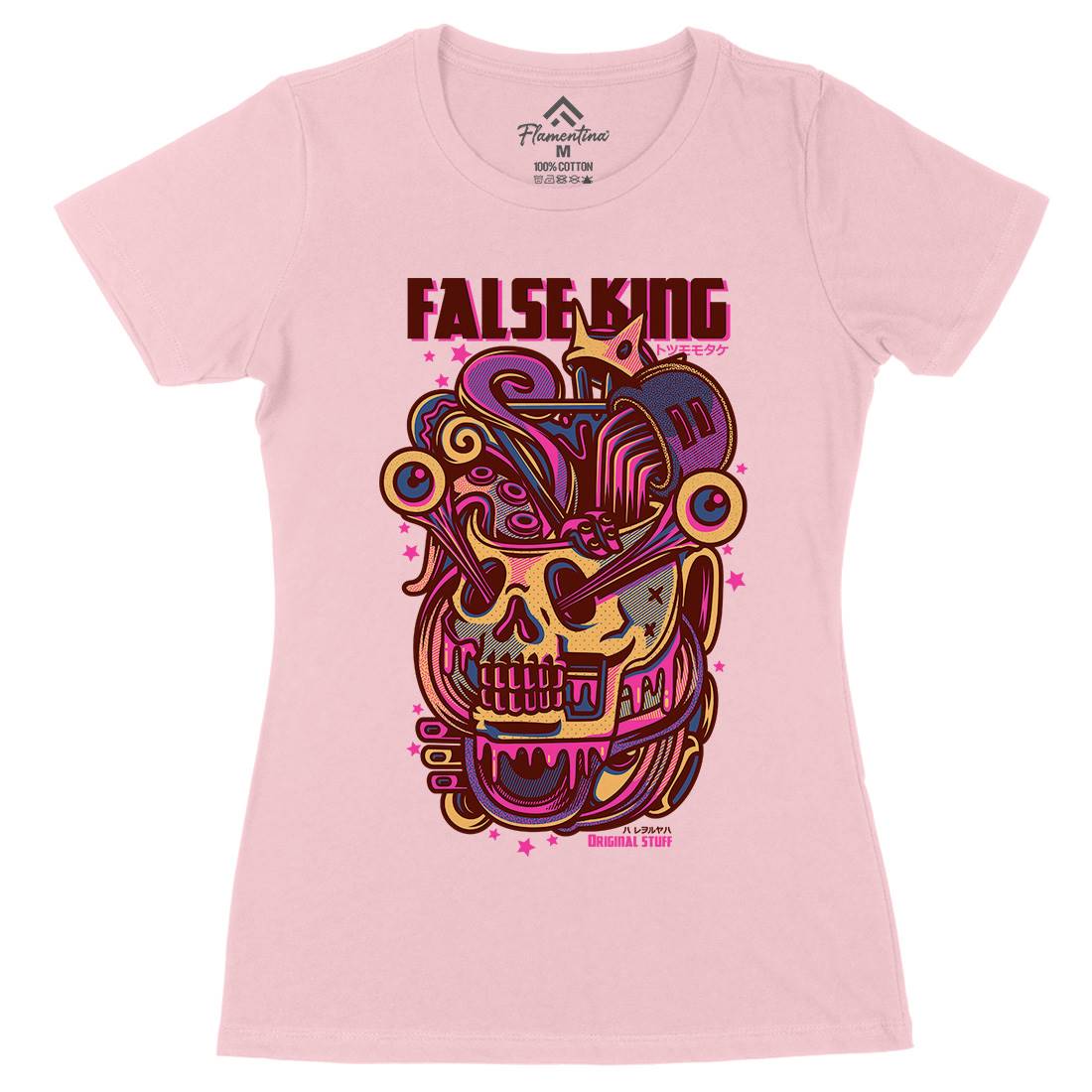 False King Womens Organic Crew Neck T-Shirt Horror D771