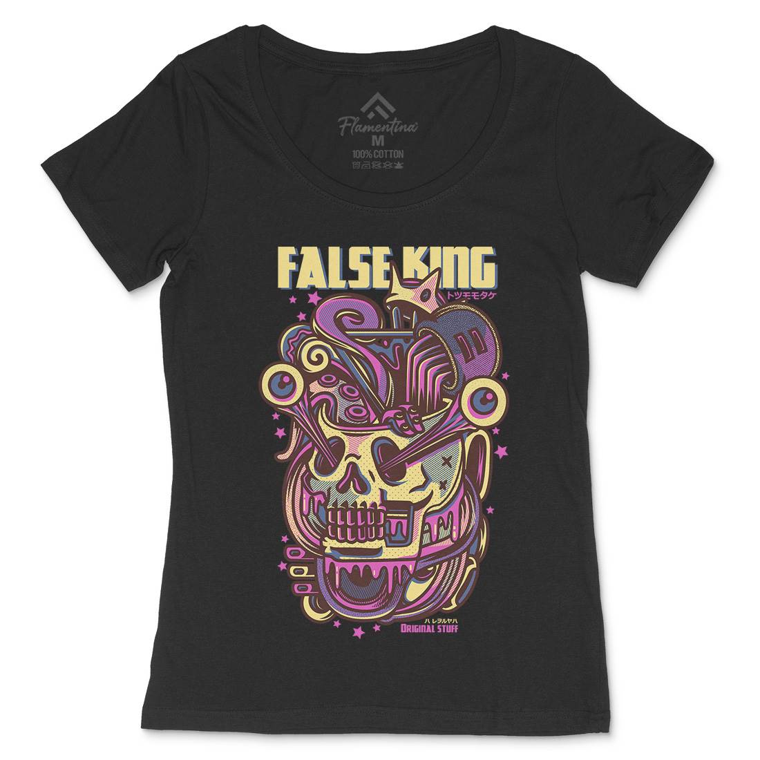 False King Womens Scoop Neck T-Shirt Horror D771