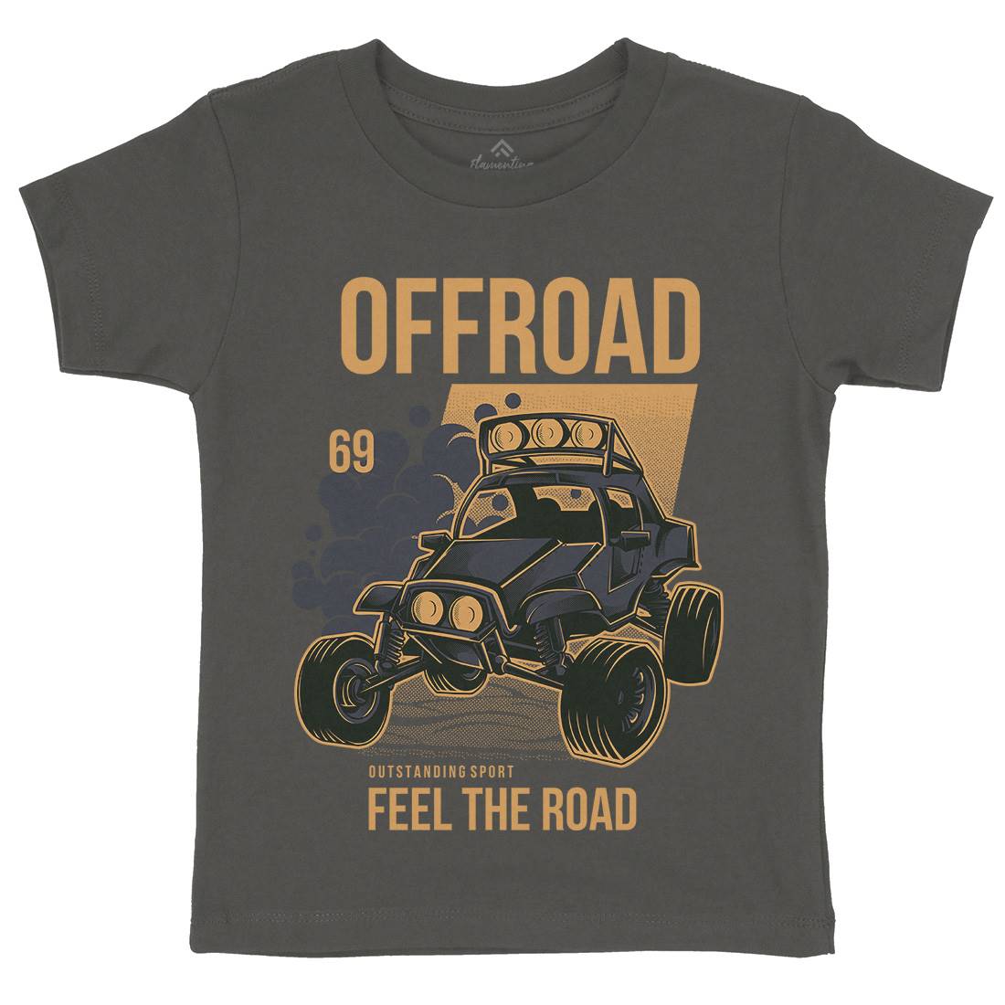 Feel The Road Kids Organic Crew Neck T-Shirt Cars D772