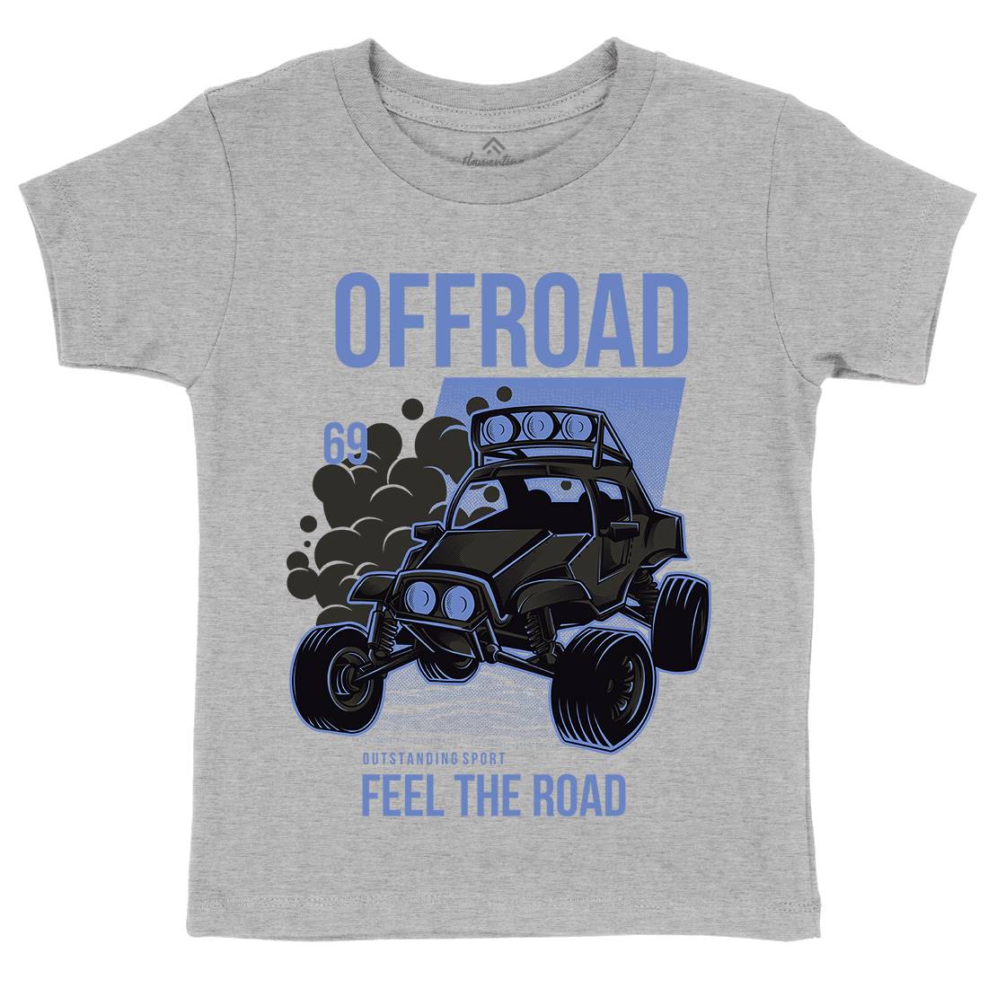 Feel The Road Kids Organic Crew Neck T-Shirt Cars D772