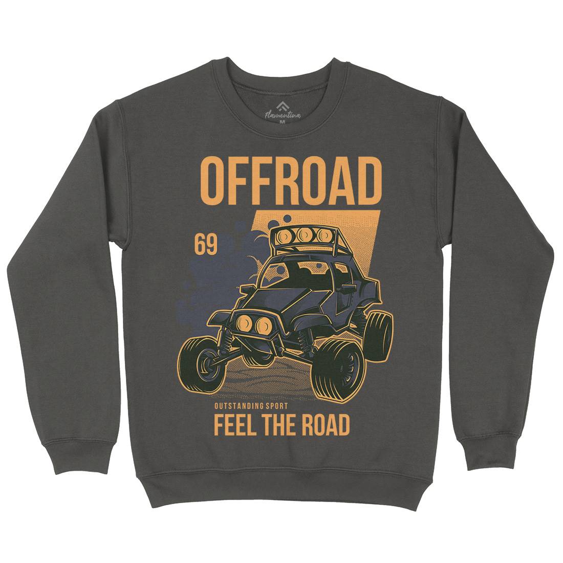 Feel The Road Mens Crew Neck Sweatshirt Cars D772