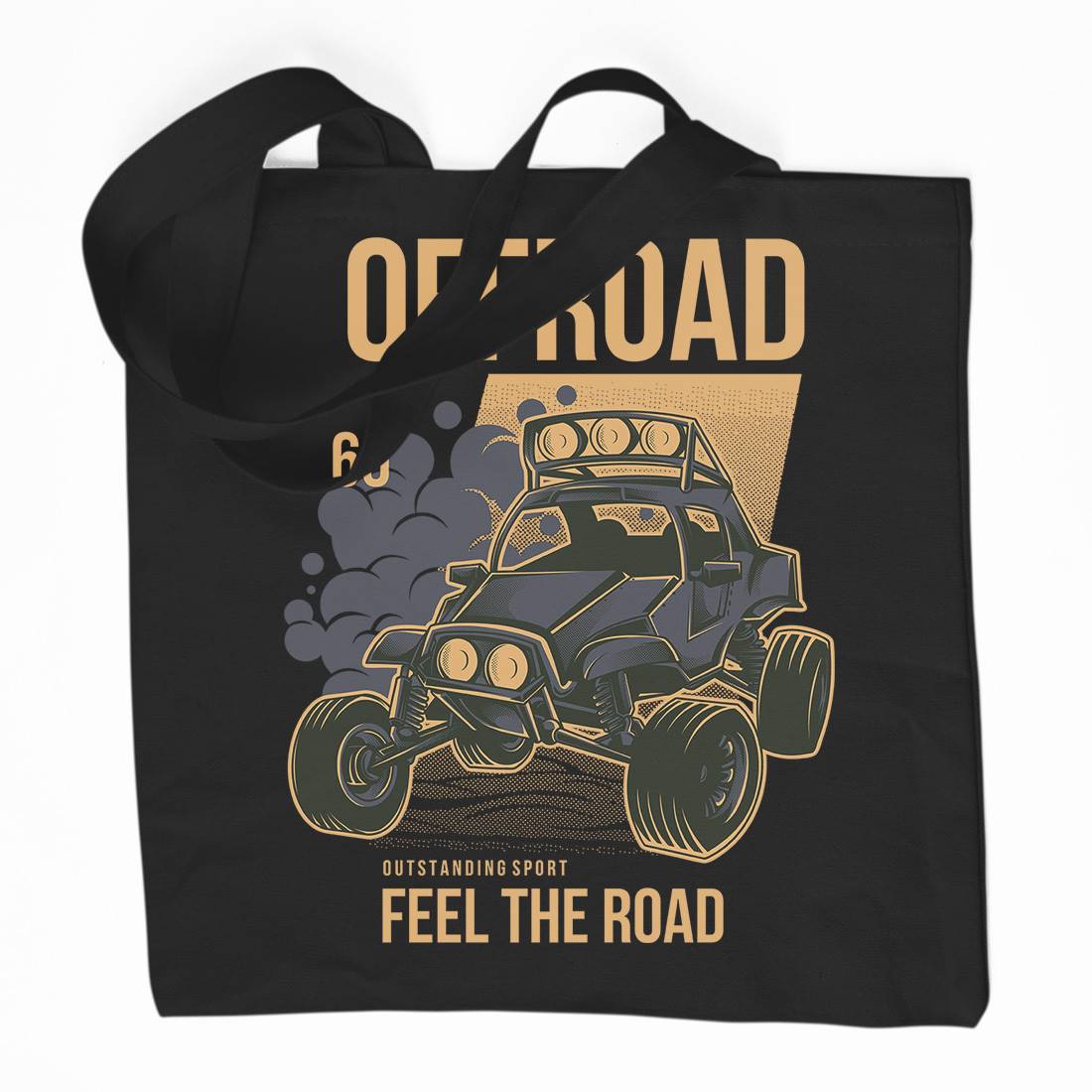 Feel The Road Organic Premium Cotton Tote Bag Cars D772