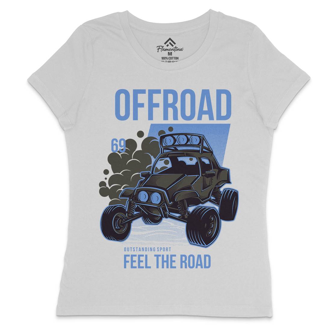 Feel The Road Womens Crew Neck T-Shirt Cars D772