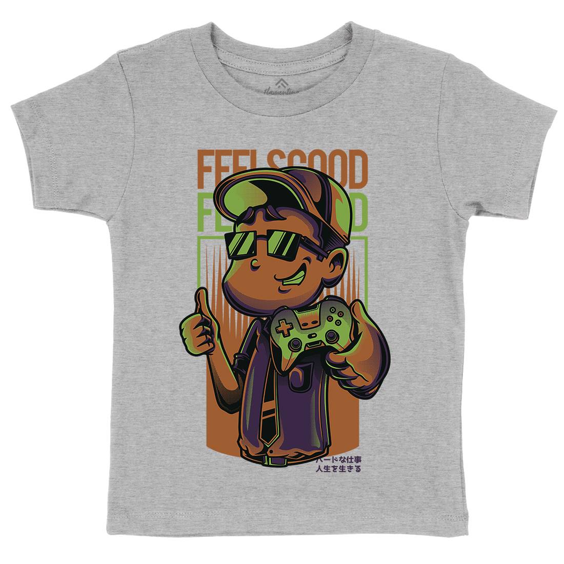 Feels Good Kids Crew Neck T-Shirt Geek D773