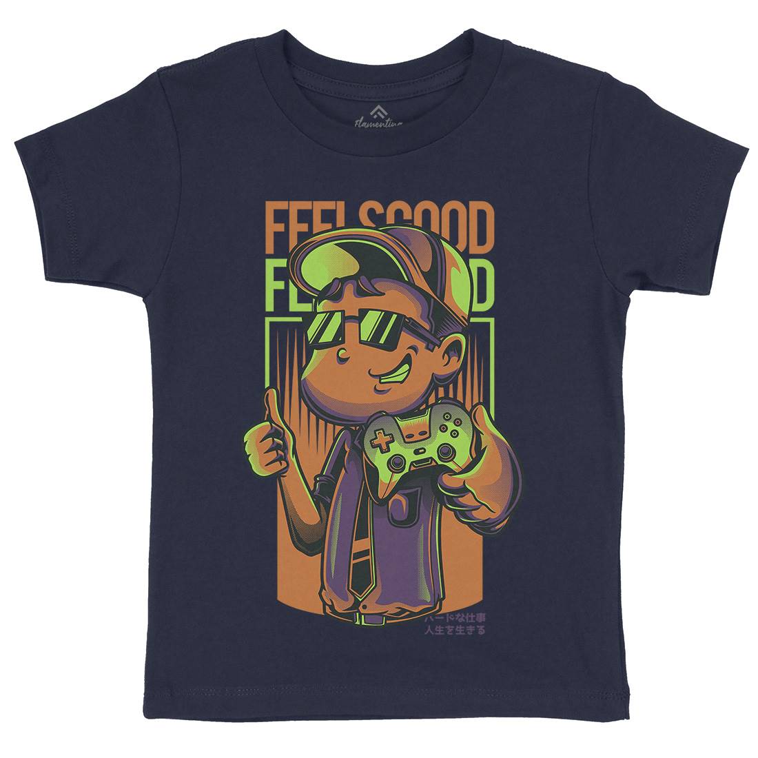 Feels Good Kids Crew Neck T-Shirt Geek D773