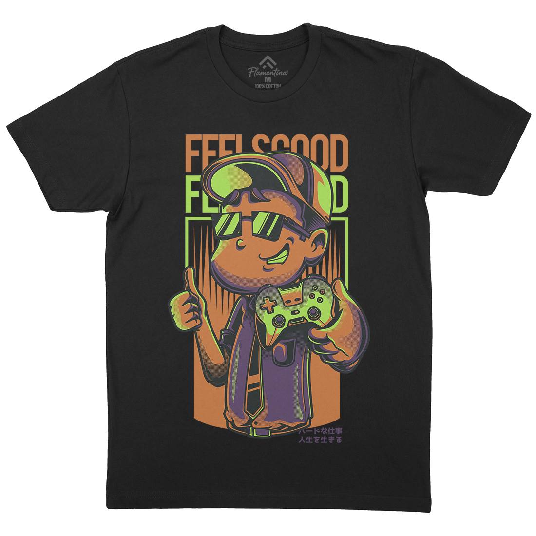 Feels Good Mens Organic Crew Neck T-Shirt Geek D773