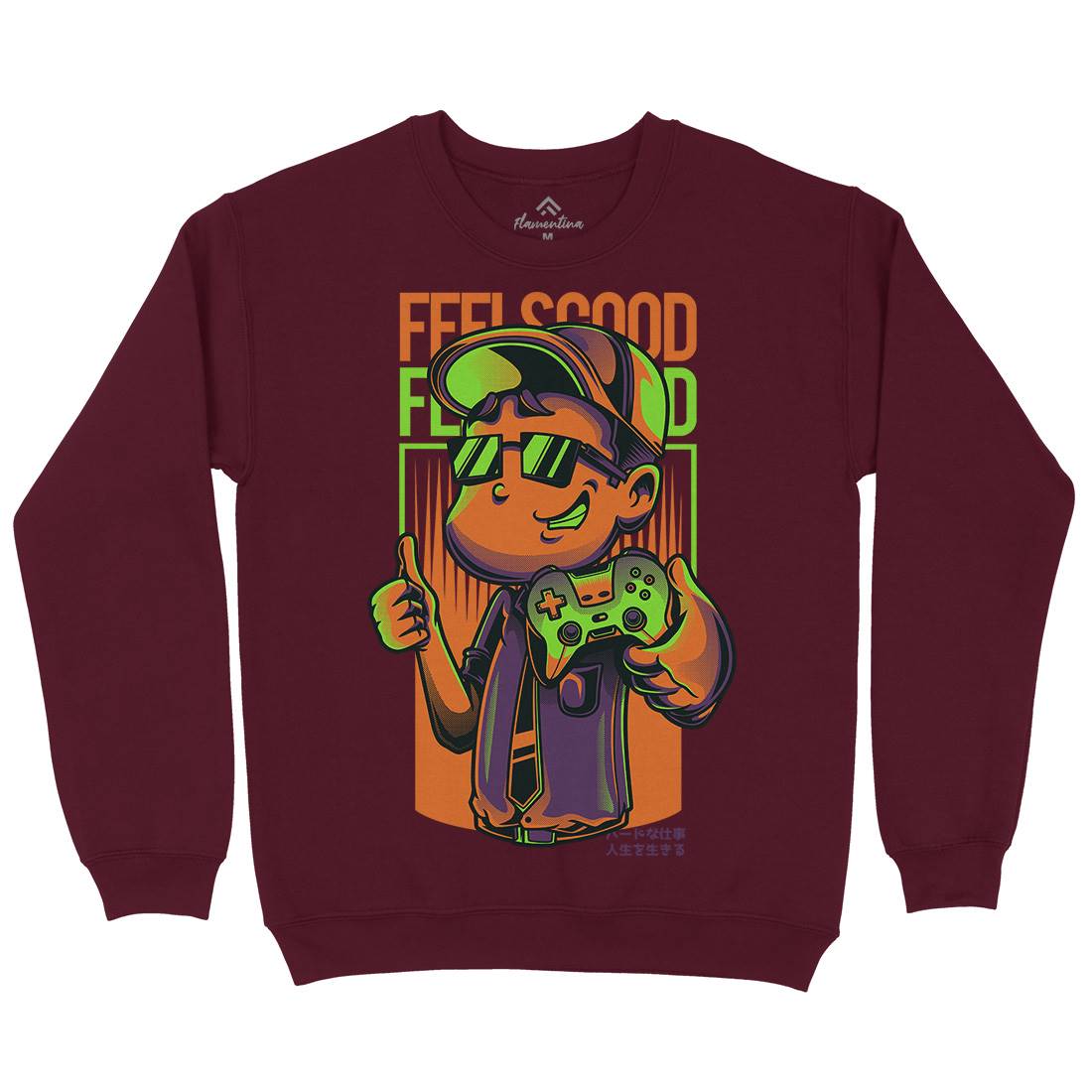 Feels Good Kids Crew Neck Sweatshirt Geek D773
