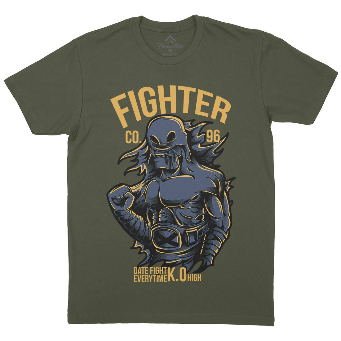 Fighter Mens Crew Neck T-Shirt Warriors D774