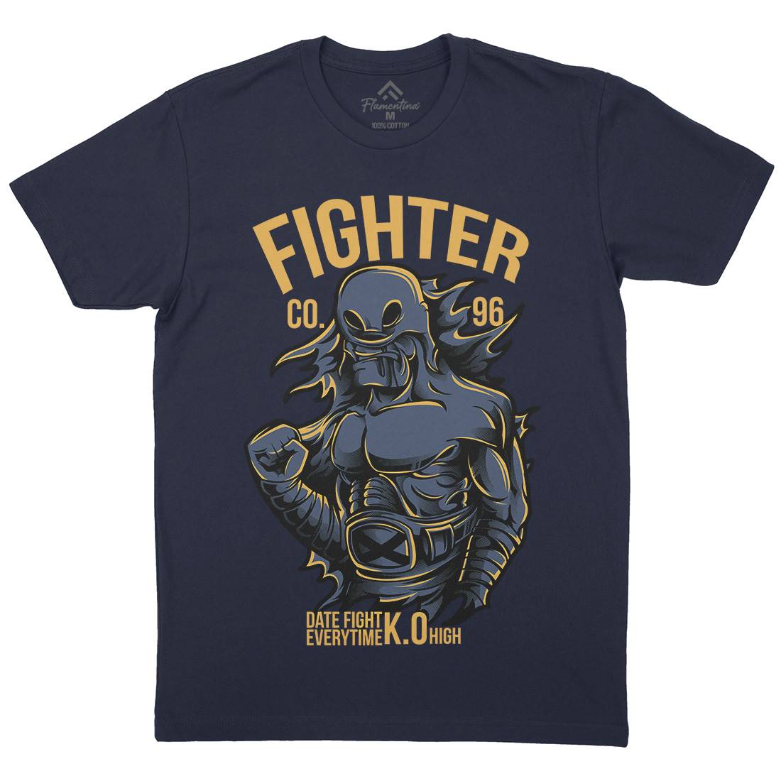 Fighter Mens Crew Neck T-Shirt Warriors D774