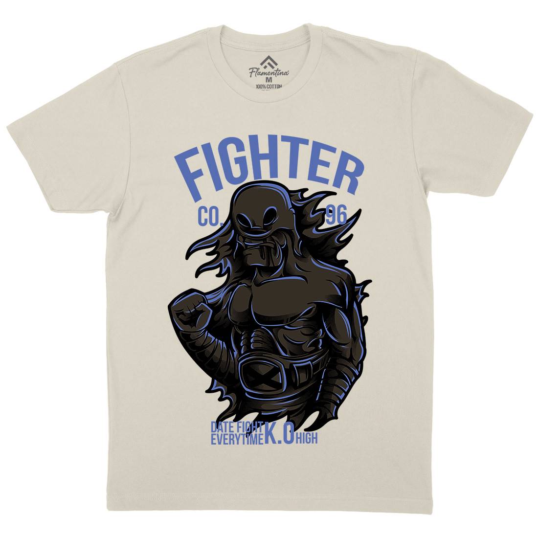 Fighter Mens Organic Crew Neck T-Shirt Warriors D774