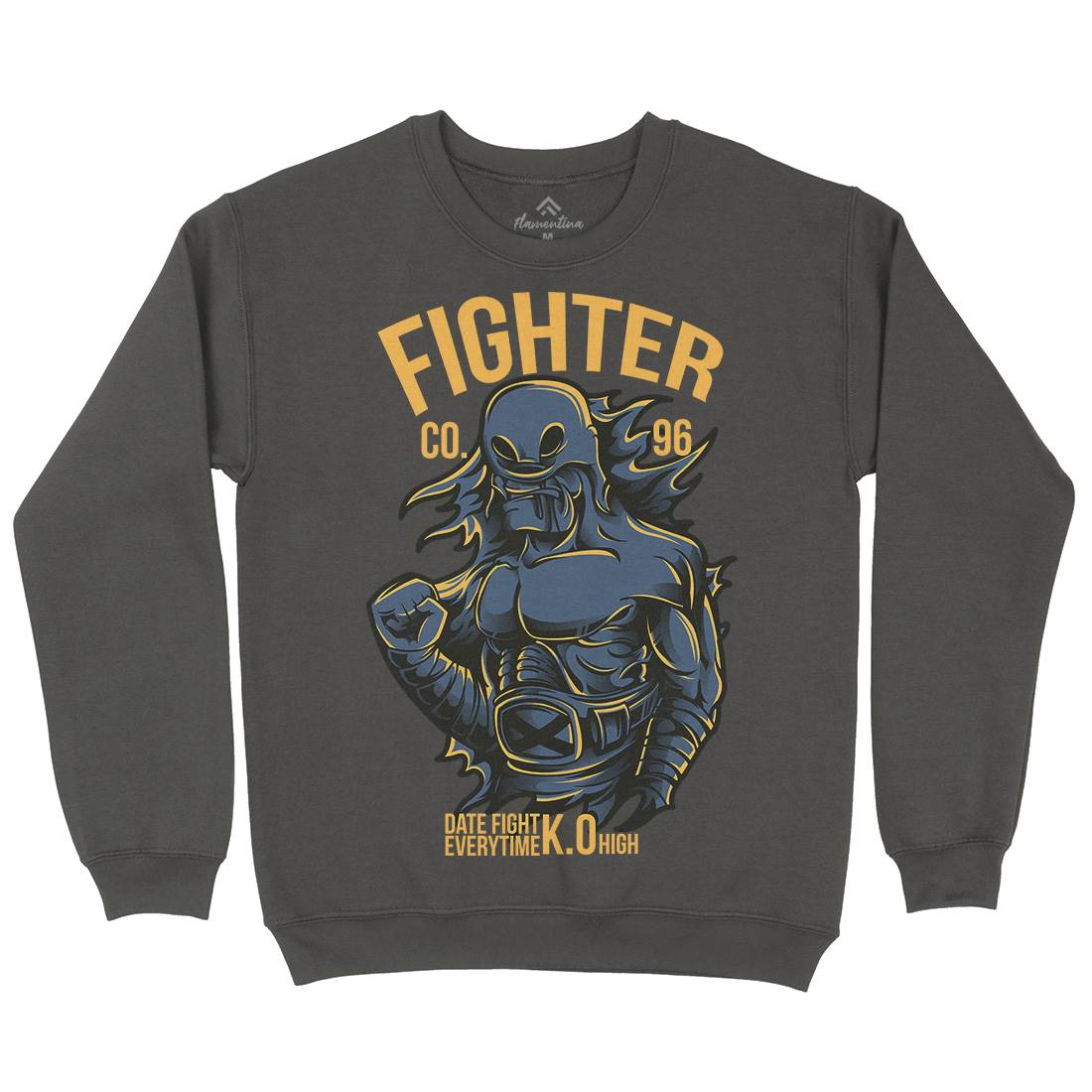 Fighter Mens Crew Neck Sweatshirt Warriors D774