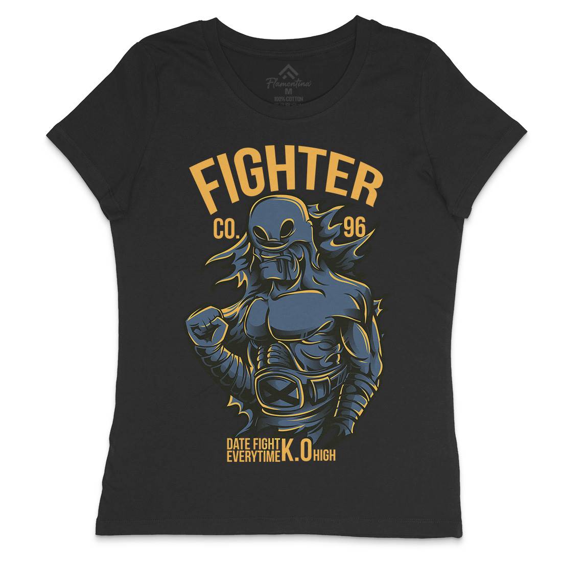 Fighter Womens Crew Neck T-Shirt Warriors D774