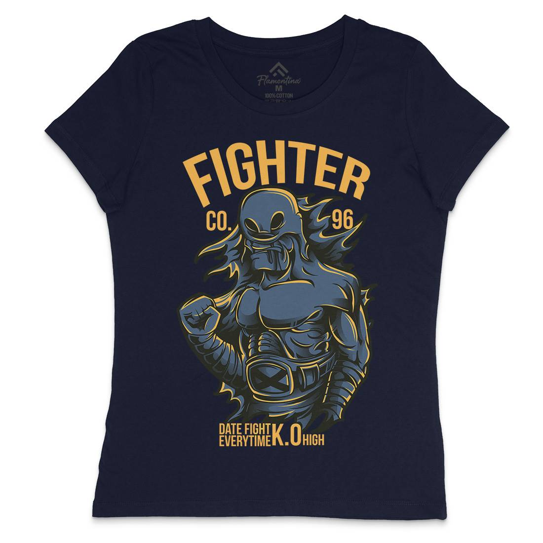 Fighter Womens Crew Neck T-Shirt Warriors D774