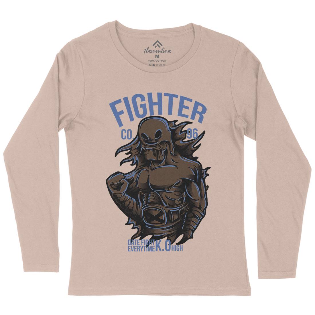 Fighter Womens Long Sleeve T-Shirt Warriors D774