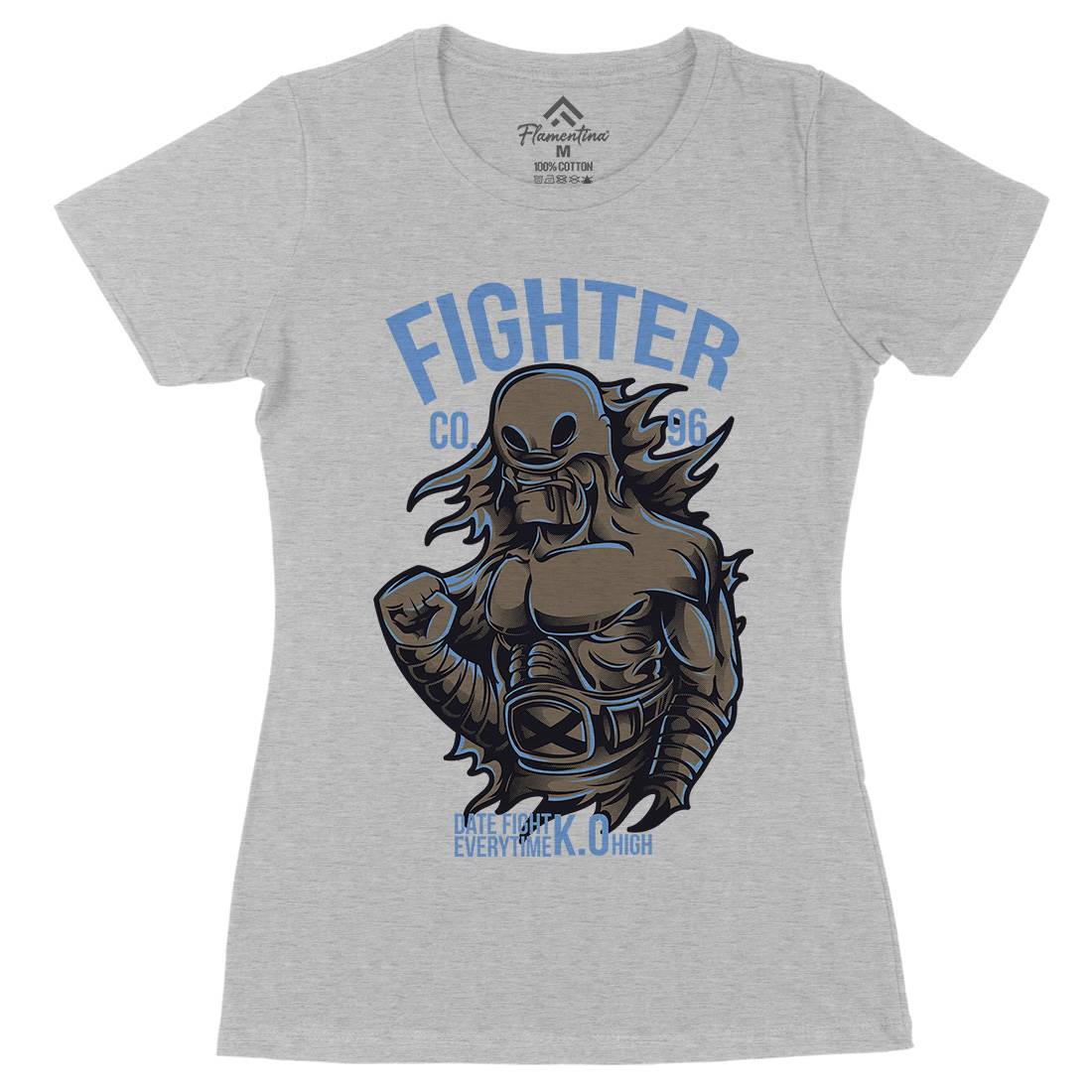 Fighter Womens Organic Crew Neck T-Shirt Warriors D774