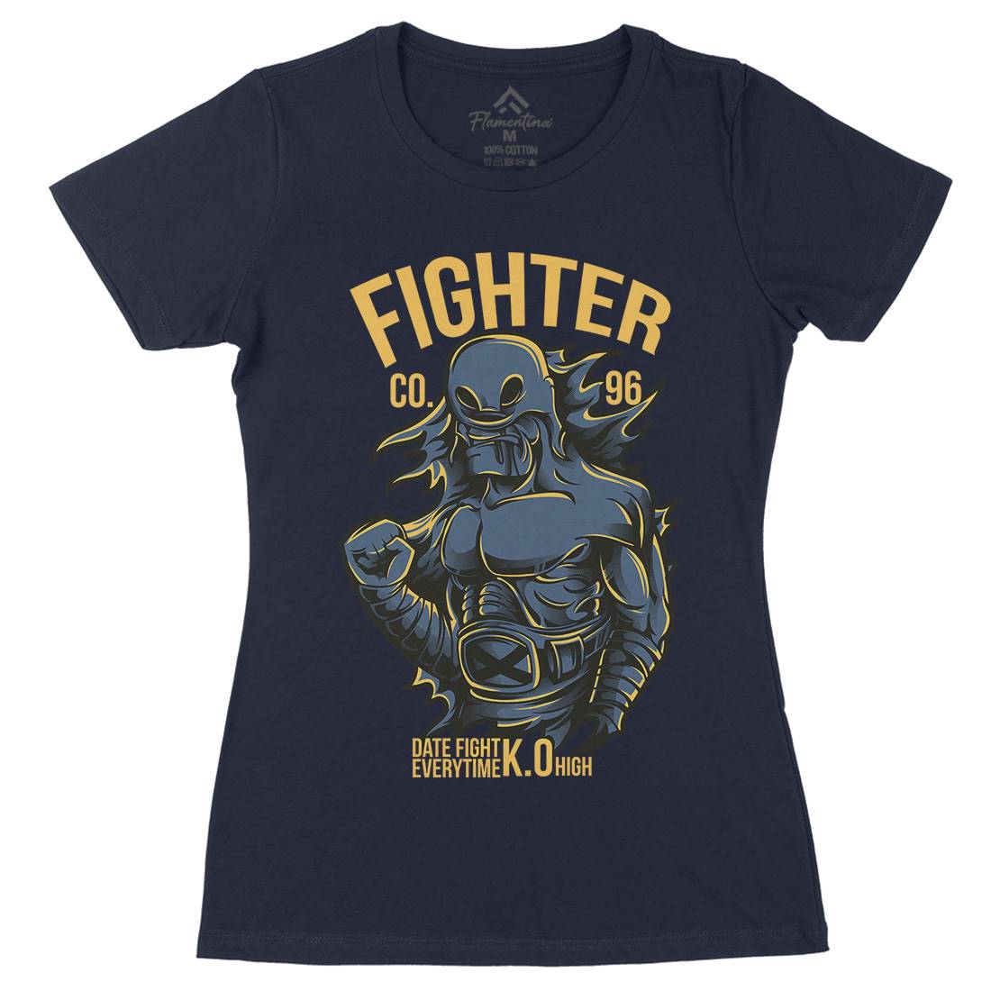 Fighter Womens Organic Crew Neck T-Shirt Warriors D774
