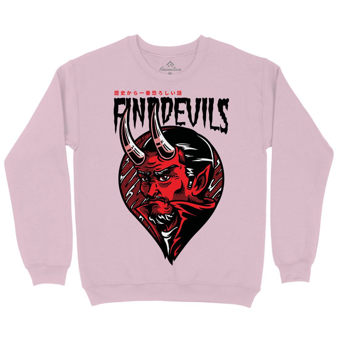 Find Devils Kids Crew Neck Sweatshirt Horror D775