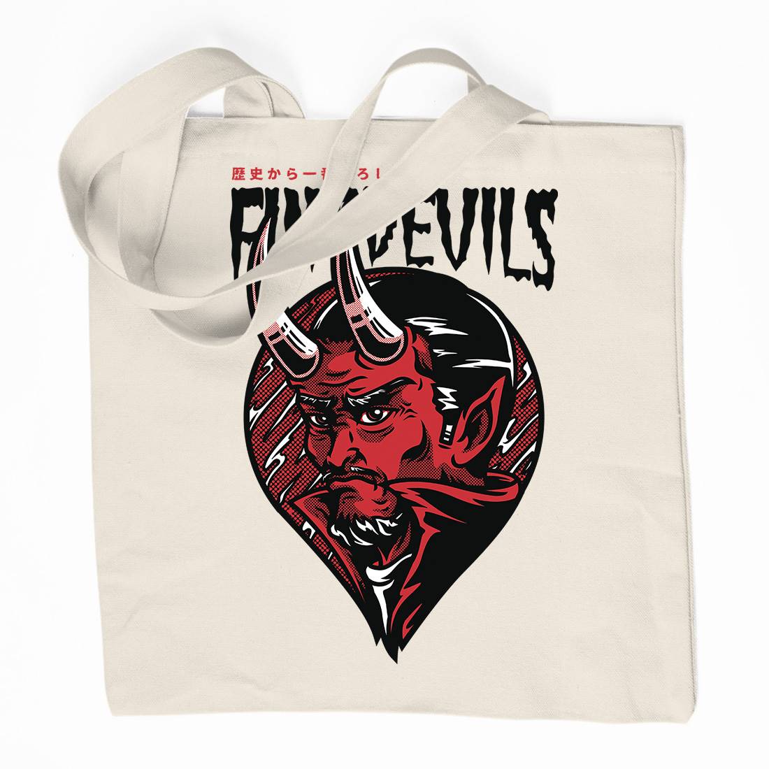 Find Devils Organic Premium Cotton Tote Bag Horror D775