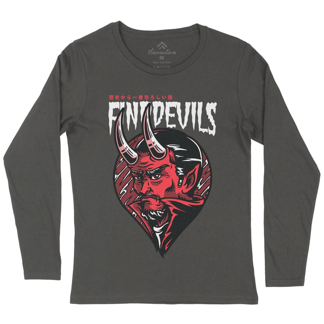 Find Devils Womens Long Sleeve T-Shirt Horror D775