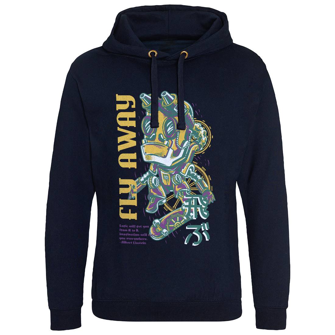 Fly Away Mens Hoodie Without Pocket Skate D776