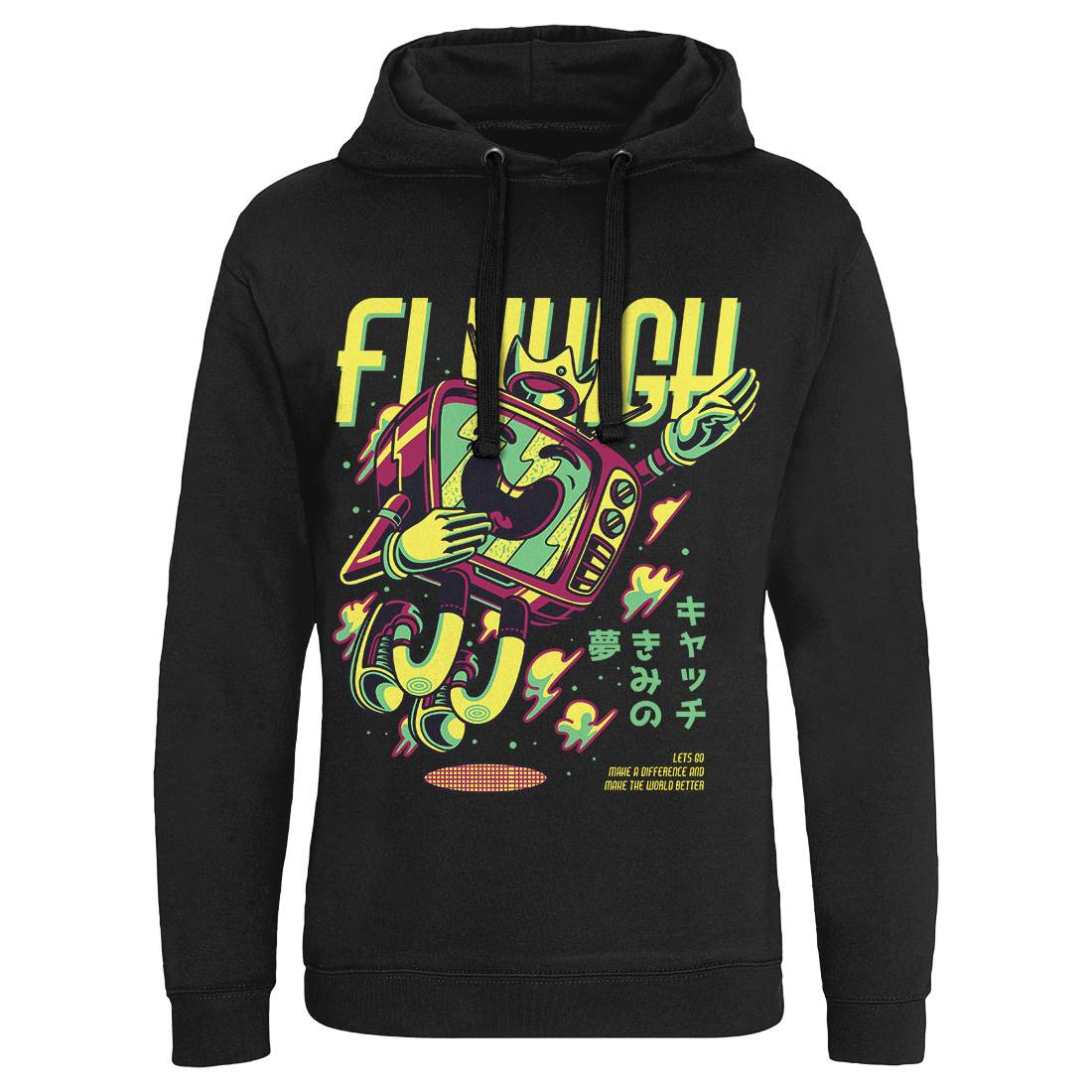 Fly High Mens Hoodie Without Pocket Media D778