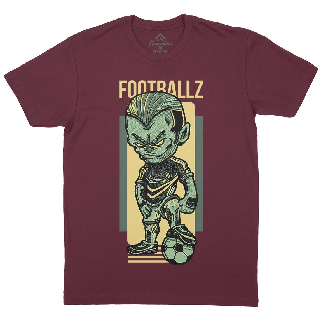 Football Mens Crew Neck T-Shirt Sport D779