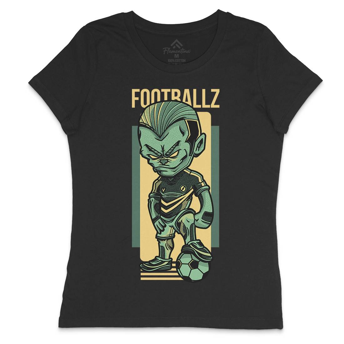 Football Womens Crew Neck T-Shirt Sport D779
