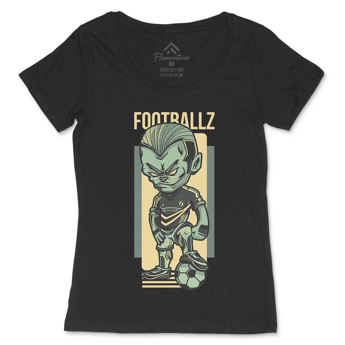 Football Womens Scoop Neck T-Shirt Sport D779
