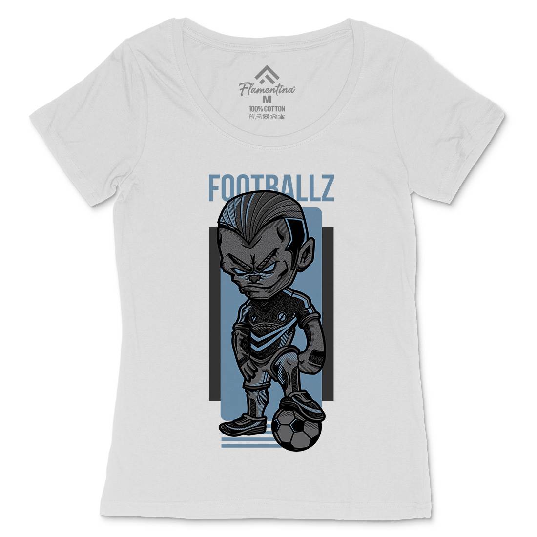 Football Womens Scoop Neck T-Shirt Sport D779