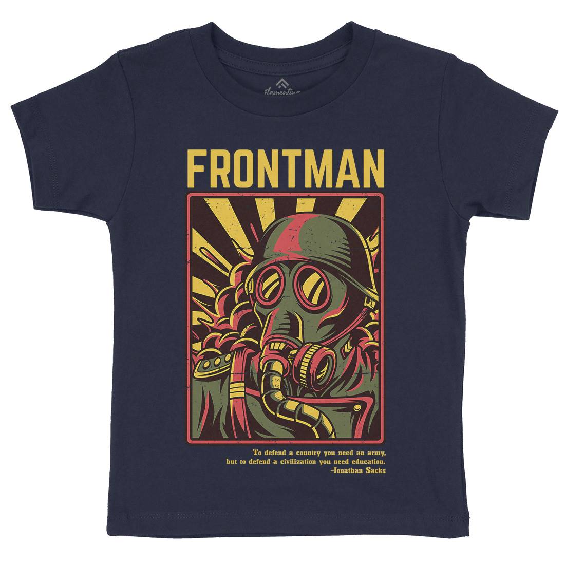 Frontman Kids Organic Crew Neck T-Shirt Army D781