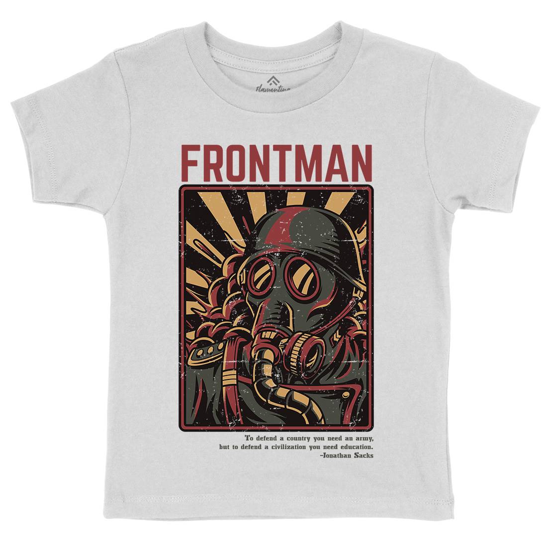 Frontman Kids Organic Crew Neck T-Shirt Army D781