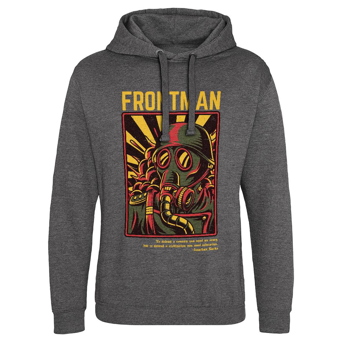 Frontman Mens Hoodie Without Pocket Army D781