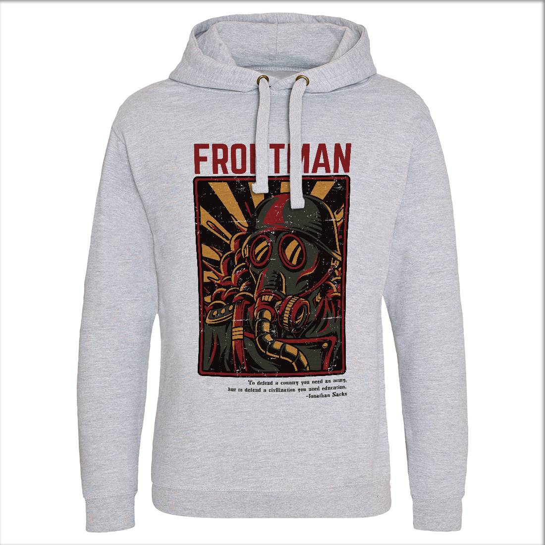 Frontman Mens Hoodie Without Pocket Army D781